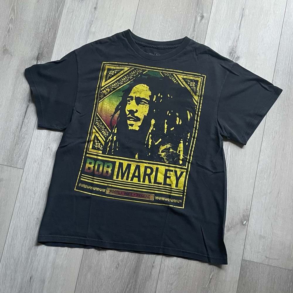 🇯🇲 Vintage Bob Marley Graphic T-Shirt - Awesome Black Fader - Size Medium